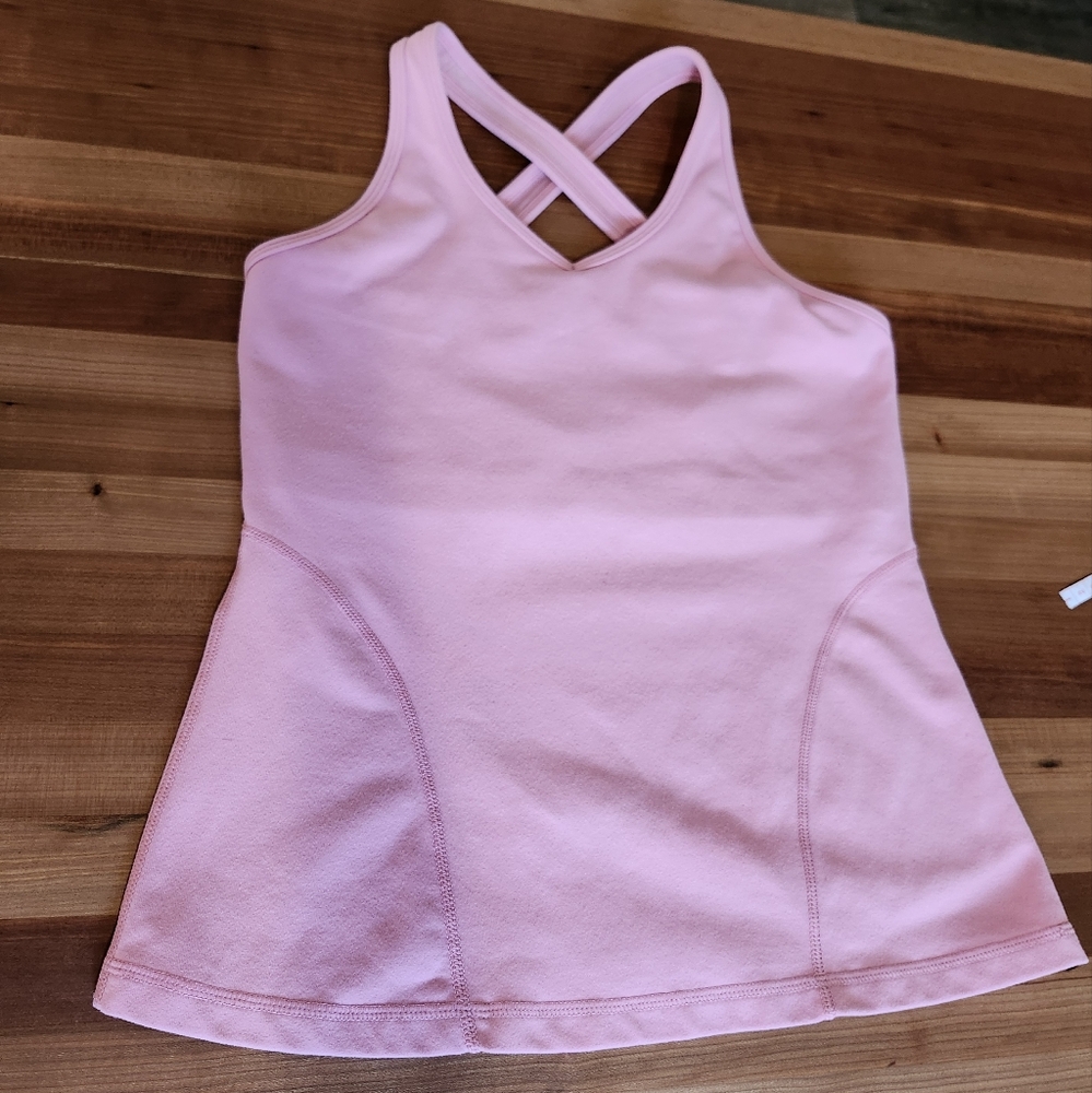 Pink Cross-Back Tank Top By Lululemon. Size 4